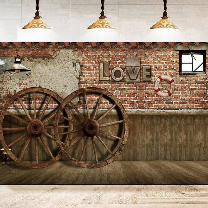 Western Farm Barn Photography Backdrop Wild West Country Vintage Bank Kids Cowboy Birthday Party Background Poster Photo Studio