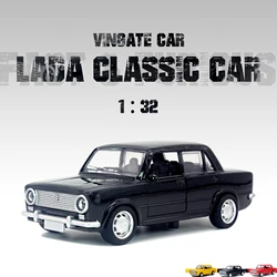 Modèle de voiture LADA vintage en alliage moulé sous pression pour enfants, voiture à dos côtelé classique, véhicule l'inventaire, cimetière, collection de cadeaux, 1:32