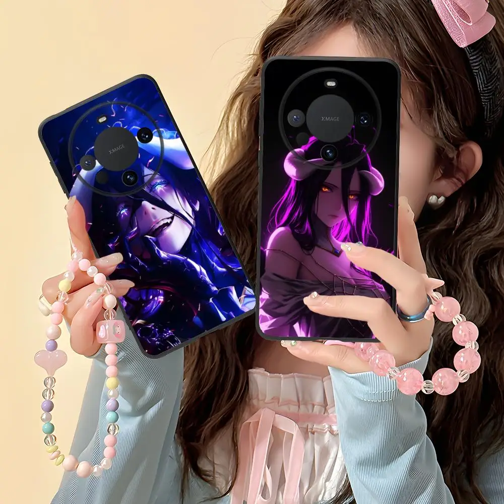 Overlord Albedo Mobile Anime Phone Case For Huawei Mate 60 50 40 30 20 10 Pro Plus Lite E 5G Colorful Printing Cover Smartphone