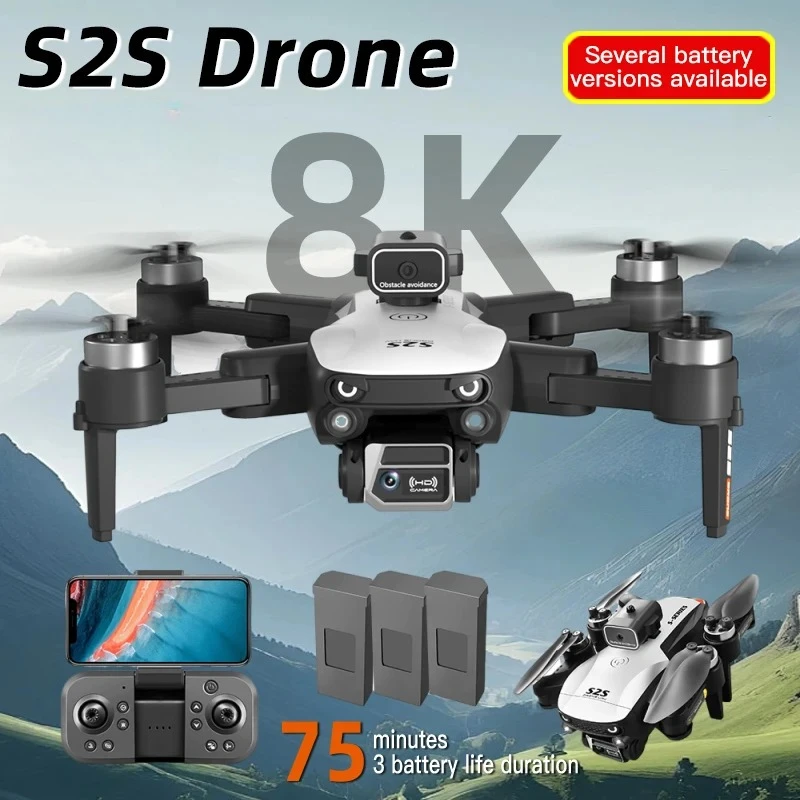 

Original S2S Drone 4K Professional Aerial Photography 8K Dual Camera 360 Obstacle Avoidance Brushless Quadcopter Toys RC Dron