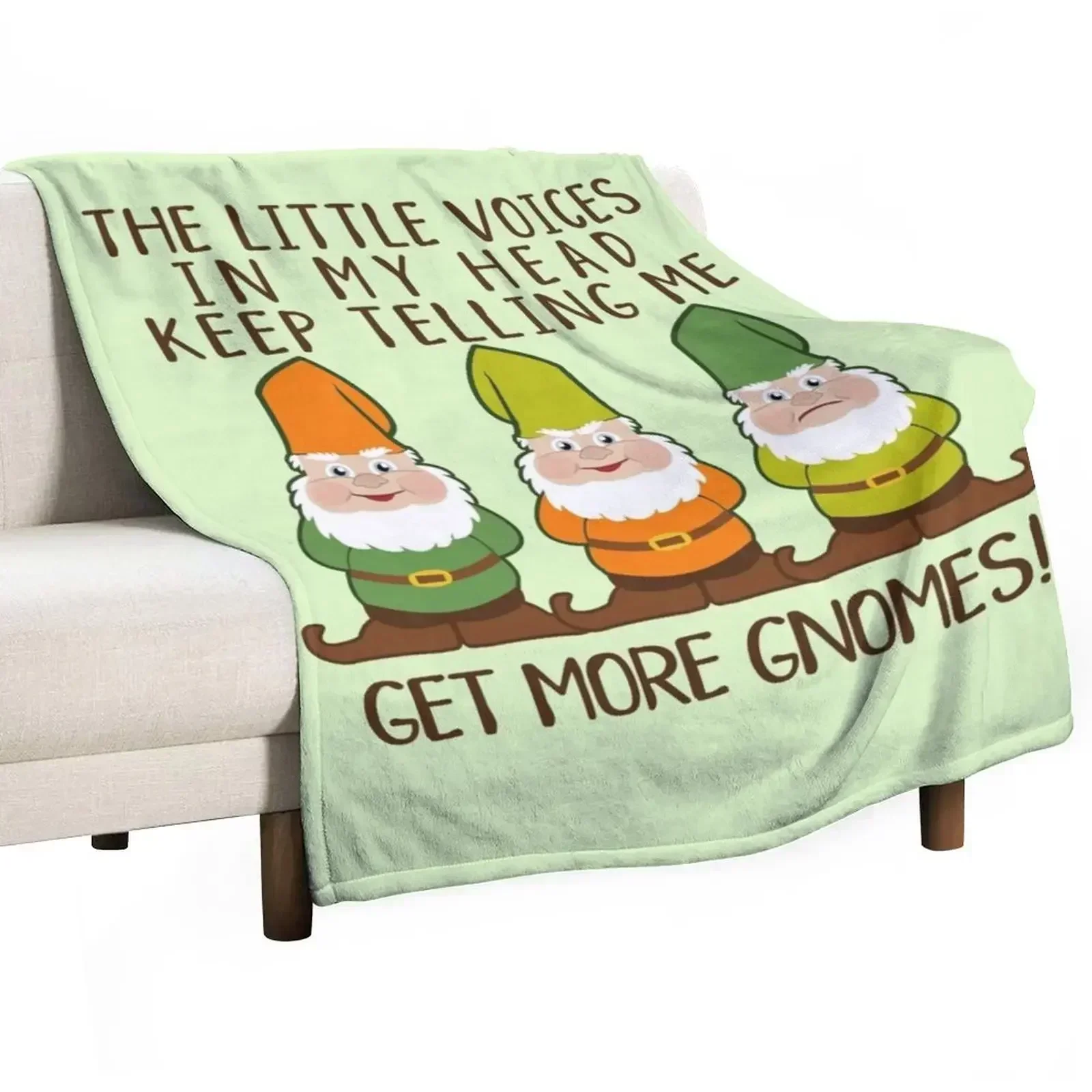 The Littles Voices Get More Gnomes Throw Blanket blankets ands warm winter Plush Polar Summer Beddings Camping Blankets