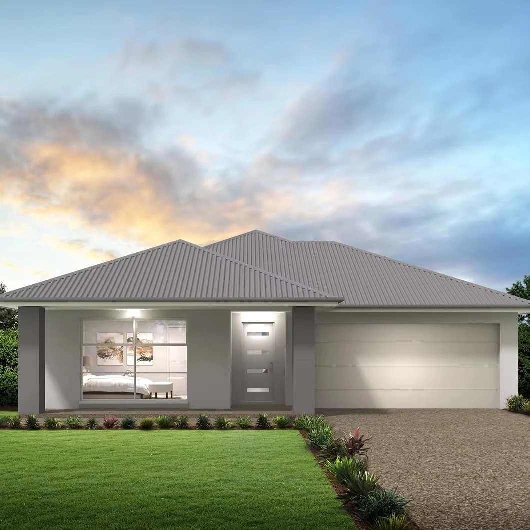 Modern Single Story Light Steel Frame Prefab Villa Australian Standard 3-4 Bedroom Prefabricated Family Bungalow With Garage