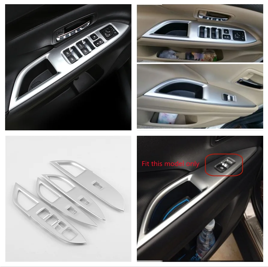 

For Mitsubishi Outlander 2016-2019 2020 Accessories Door Armrest Window Switch Control Protection Panel Cover Trim