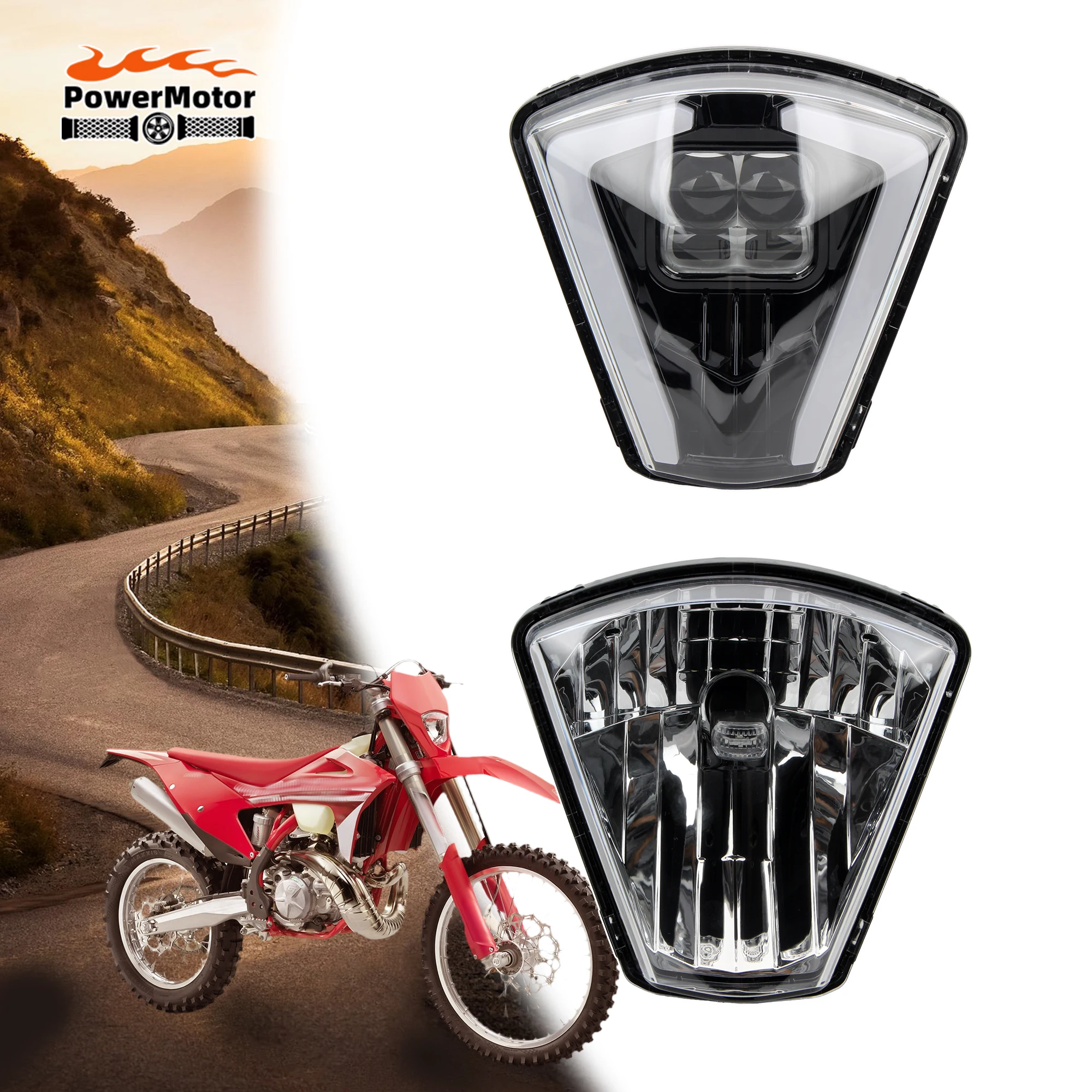 

New Motorcycle LED Headlight Headlamp Wick For GASGAS EX EC 300 350F 400F 450F 500F SM700 2024 2025 Motocross Accessories Parts