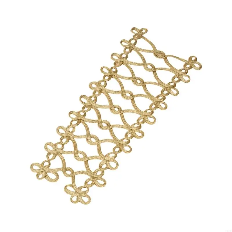 البوليستر الدانتيل القطع الحديد على بقع التزجيج ملحق زخرفة y08e #4