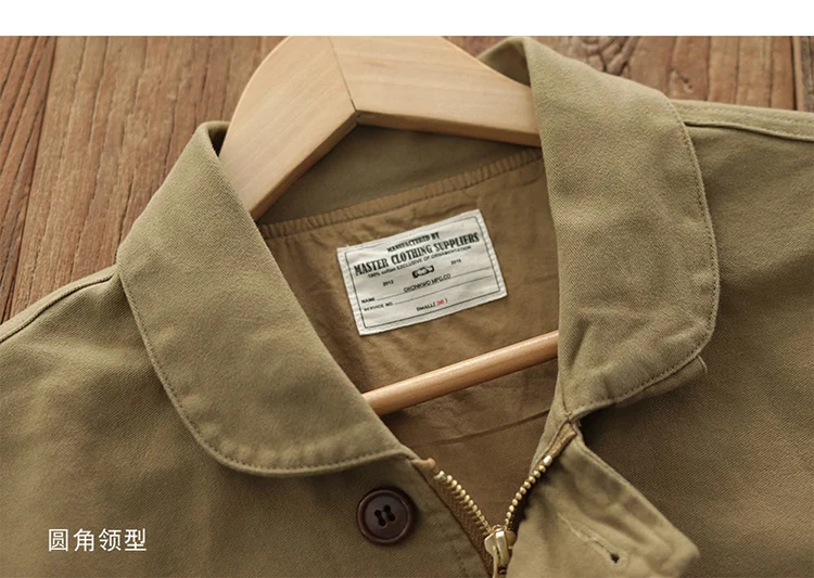 0602 # frühjahr und Herbst Neue Amerikanischen Retro Verdickt Casual Deck Jacke Männer der Mode 100% Baumwolle Gewaschen Alte Lose fracht Mantel – Detail 9