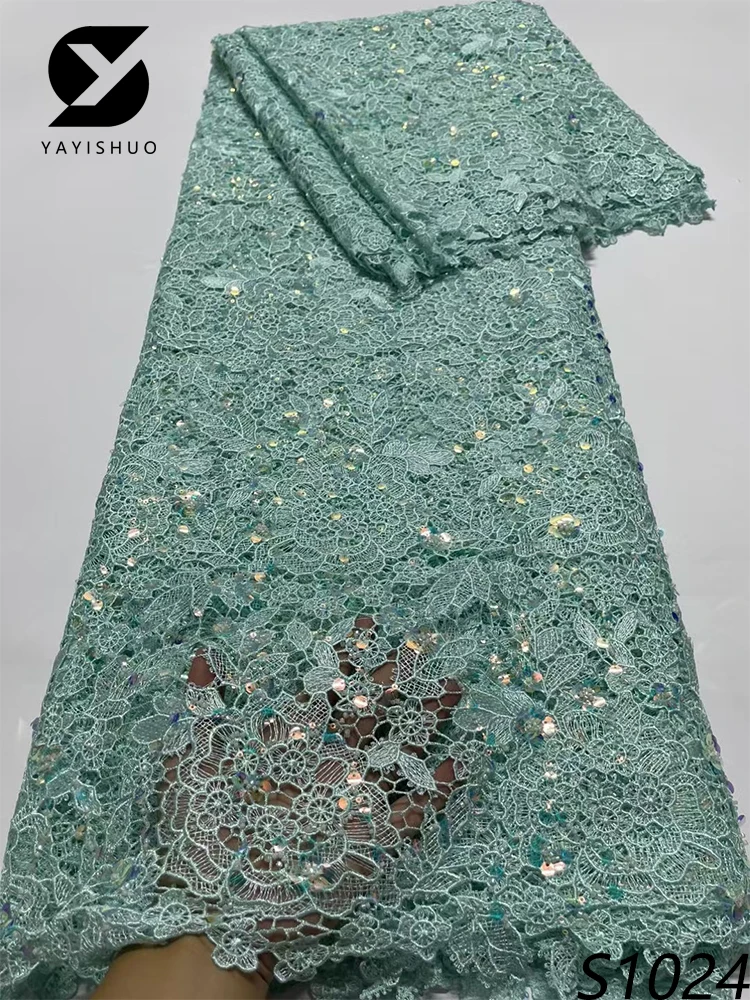 دانتيل مطرز جبر رقيق، قماش فوال كوري، صديق للبشرة، ثوب حورية البحر الأفريقي، شيونغسام دبي الراقي، قماش بوبتيل