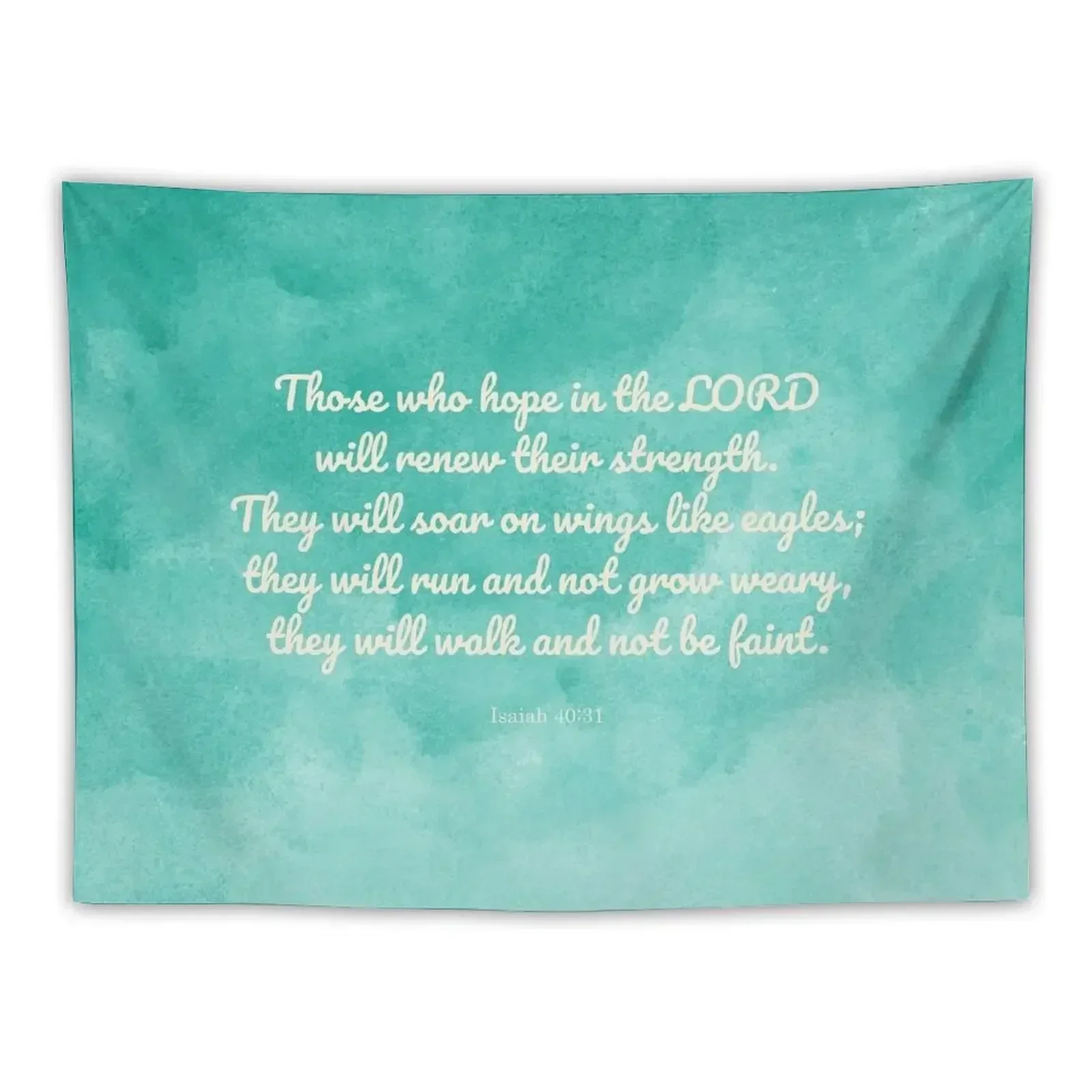 Hope in the Lord Scripture, Isaiah 40:31 Tapestry Home Decorators Wall Hangings Decoration Wallpaper Tapestry