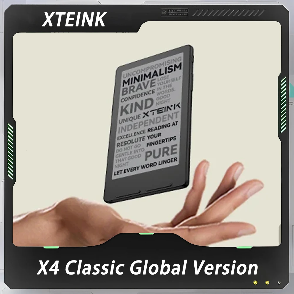 XTEINK X4 Classic E-Book Reader Global Version 68g 4.9mm Thickness 220 PPI 920mAh Battery Life Eye Protection Ink Screen Reader