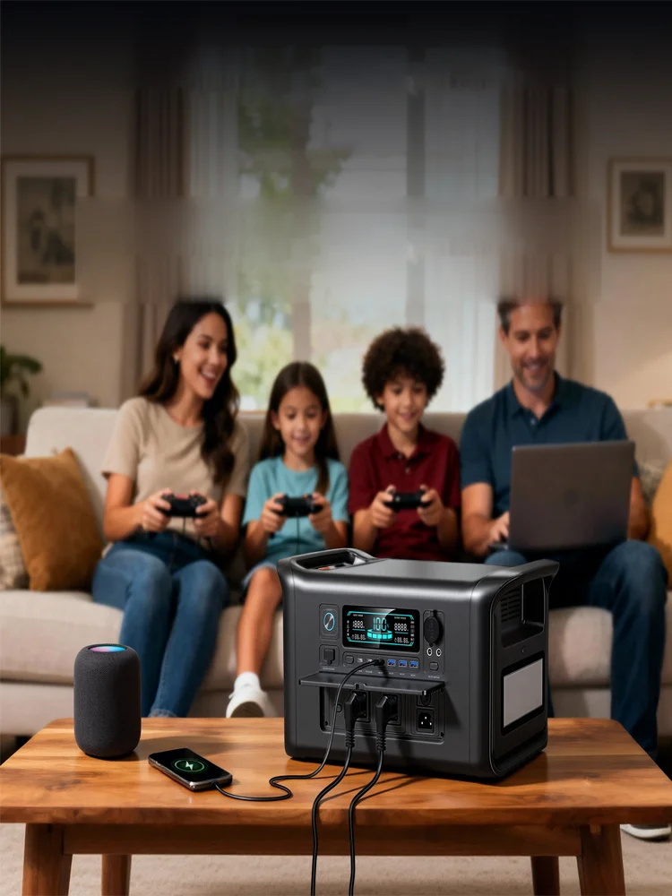 CTOLITY AP1000 1800 W 1024 Wh Solargenerator Tragbares Kraftwerk Camping 1024 Wh Lifepo4-Batterie AC-Steckdosen 320000 mAh