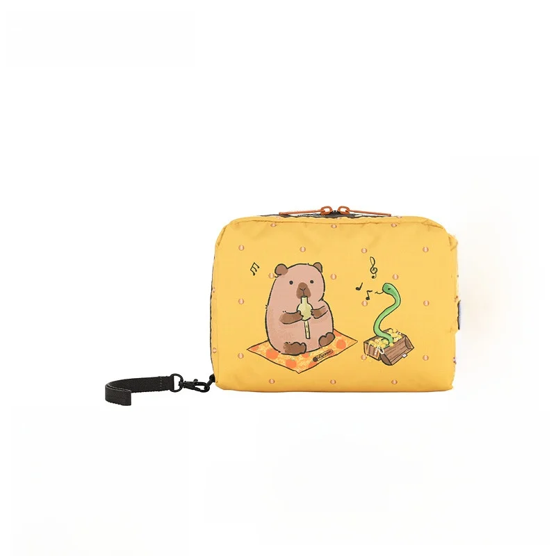 

LeSportsac Cute Little Snake Handbag Travel Storage Bag Soft Fabric Cartoon Print Medium Size Box ape Women's Handbag