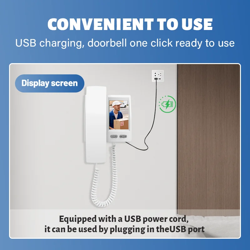 4.3Inch IPS Screen Wireless Video  Door Phone  Intercom Visual  Doorbell Peephole Viewer Door Camera