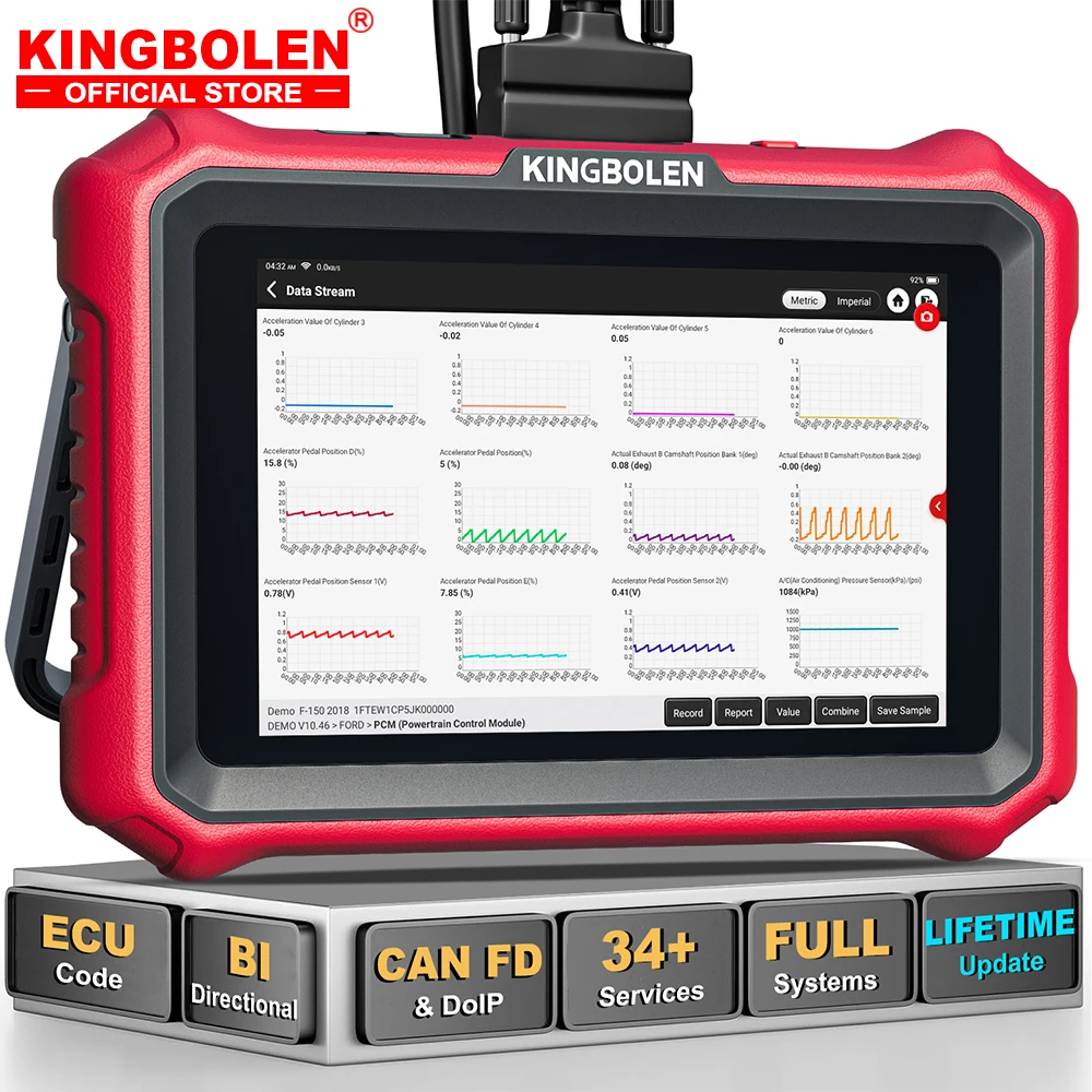 【Lifetime Free Update】Newest KINGBOLEN K8 ELITE Advanced Car Diagnostic Tools ECU Coding Bi-directional Test CAN FD DOIP Scanner