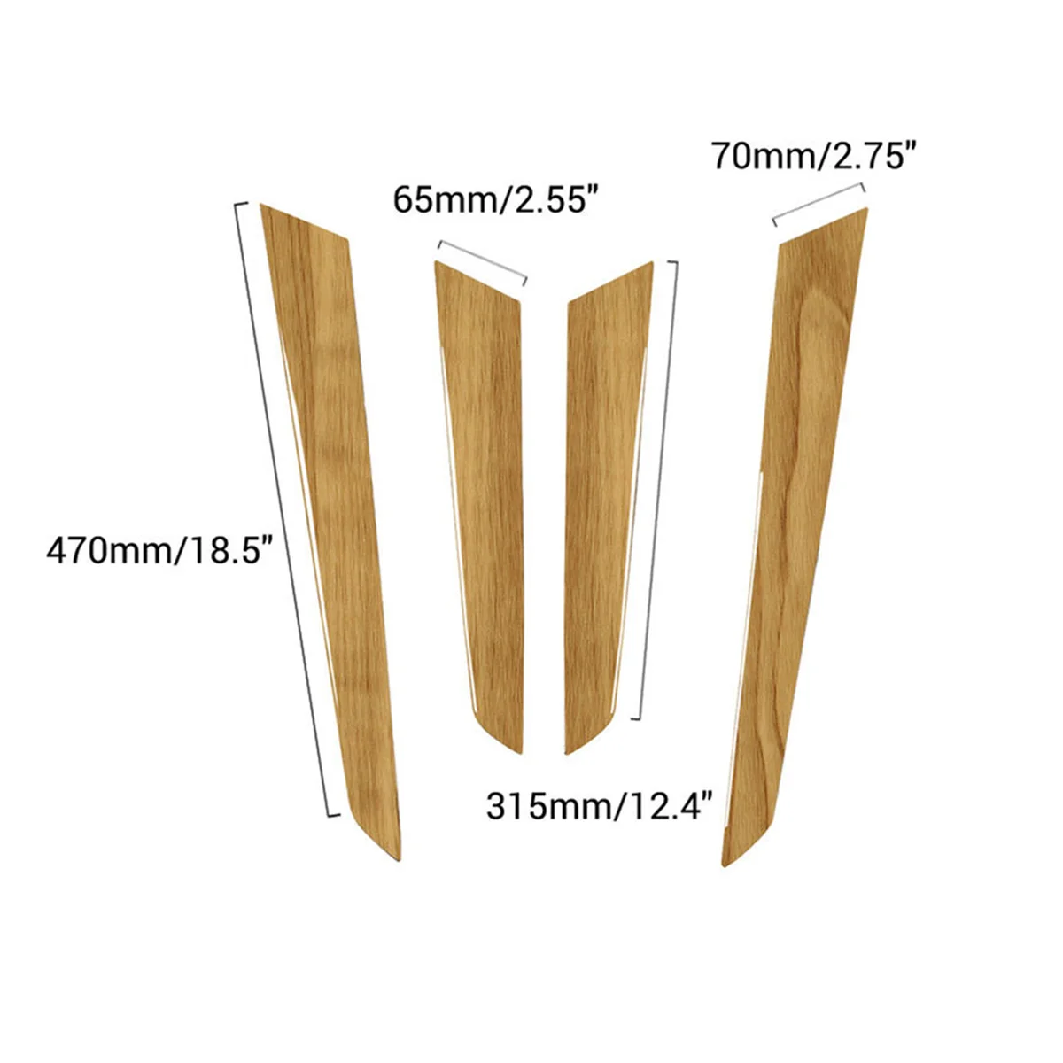 

4PCS Interior Door Panel Cover Trim Yellow Wood GrNew Arrivals Class W204 2007-2013