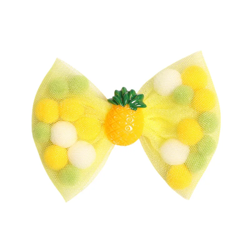 Boutique Lollipop Hair Bows Clip For Girls Pineapple Kids Hairpins Barrettes Children Tiara Hair Accessories