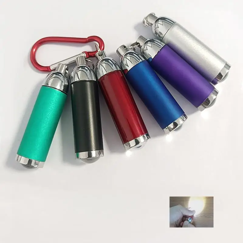 1Pcs LED Telescopic Flashlight Mini Keychain Light Compact Portable Multifunction Bright Lamp for Travel Car Hiking