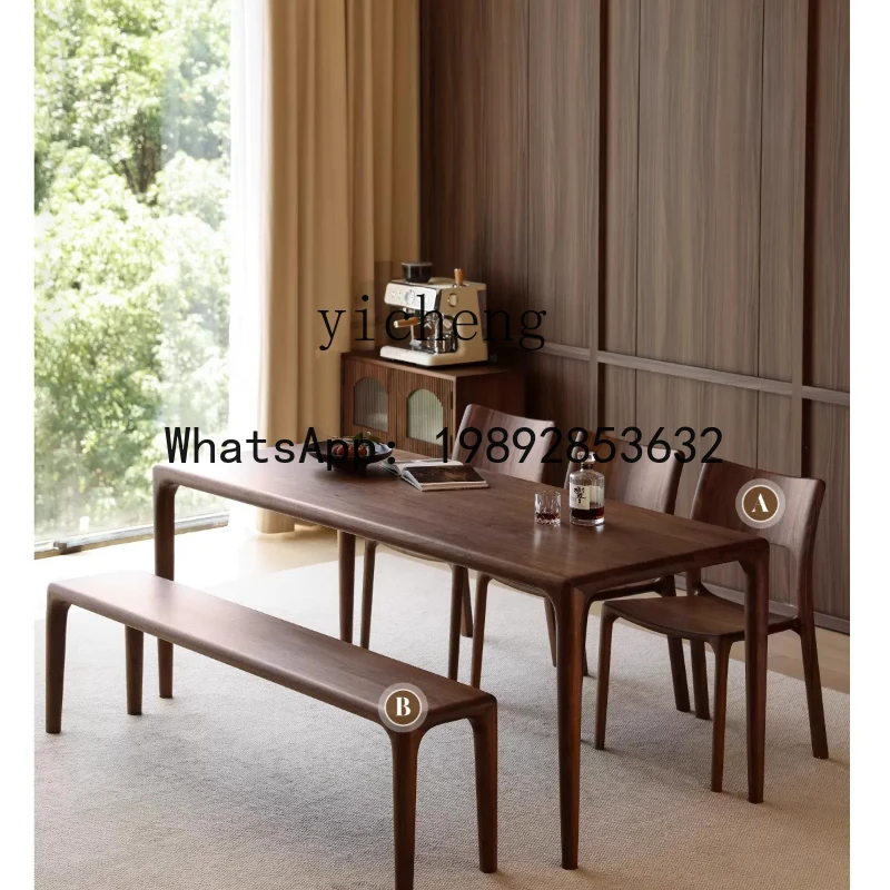 AA table  all solid wood rectangular eating table household log furniture desk tea table