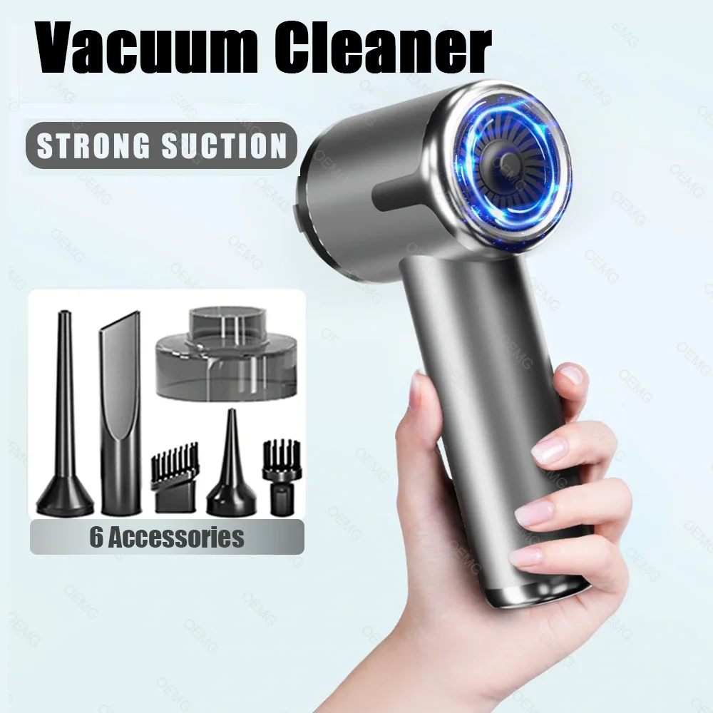 Mini Car Vacuum Cleaner Portable Wireless Hand held Vacuum Cleaner for Home Appliance Powerful Cleaning Machine Car Cleaner