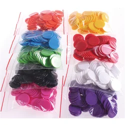 100Pcs/Lot Plastic Poker Chips Casino Bingo Markers Token Fun Family Club Board Games Toy Creative Gift 9 Colours 25mm