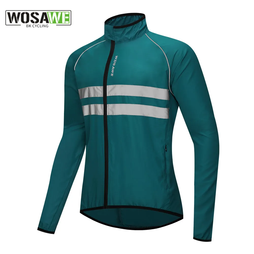 

WOSAWE Men's Cycling Jacket Long Waterproof Windproof Road Mountain Bike MTB Jackets Bicycle Windbreaker