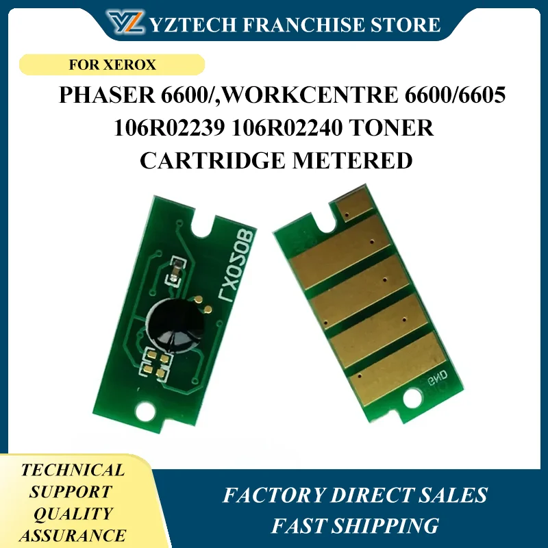 

20pcs Chip 106R02237 106R02238 For Xerox Phaser 6600/,WorKCentre 6600/6605 106R02239 106R02240 Toner Cartridge Metered