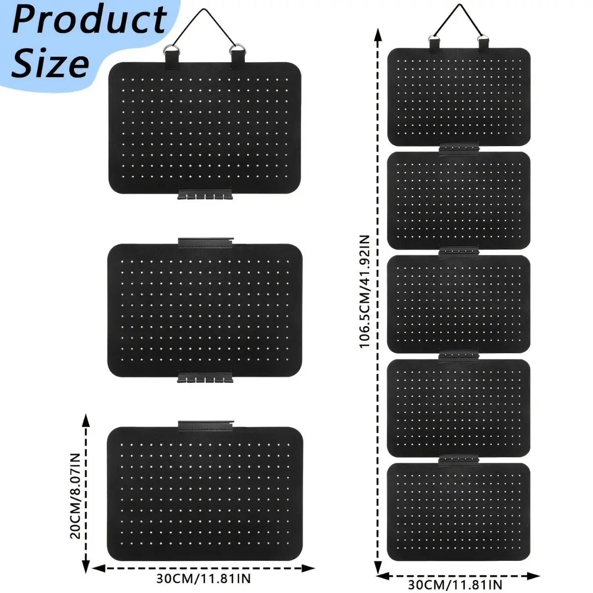 Hanging Enamel Lapel Pin Organizer with 5 Loose-leaf Board Pieces Removable Hanging Brooch Pin Storage Display Pages
