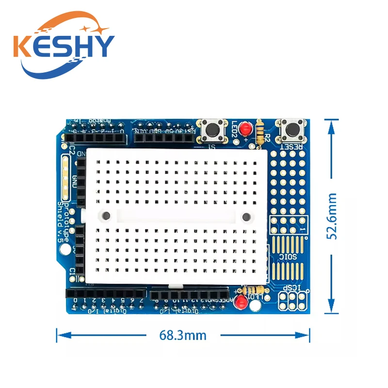 Smart Electronics UNO Proto Shield Prototype Expansion Board With SYB-170 Mini Breadboard Based For Arduino UNO ProtoShield DIY