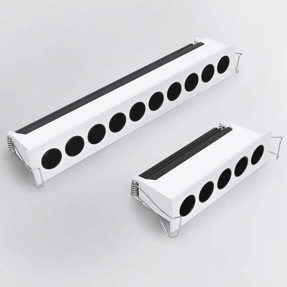 High Cri Lumens Low Ugr Linear Tube Library Gym Living Room Embedded Anti-Glare Light Emitting Diode Grid Ceiling Light