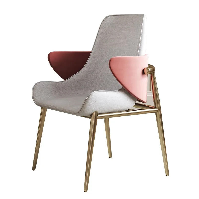 

*&Nordic Modern Luxury Tufted Dining Chairs Golden Metal Legs Armchairs Velvet Upholstered Fabric Eco-Friendly Home Furniture