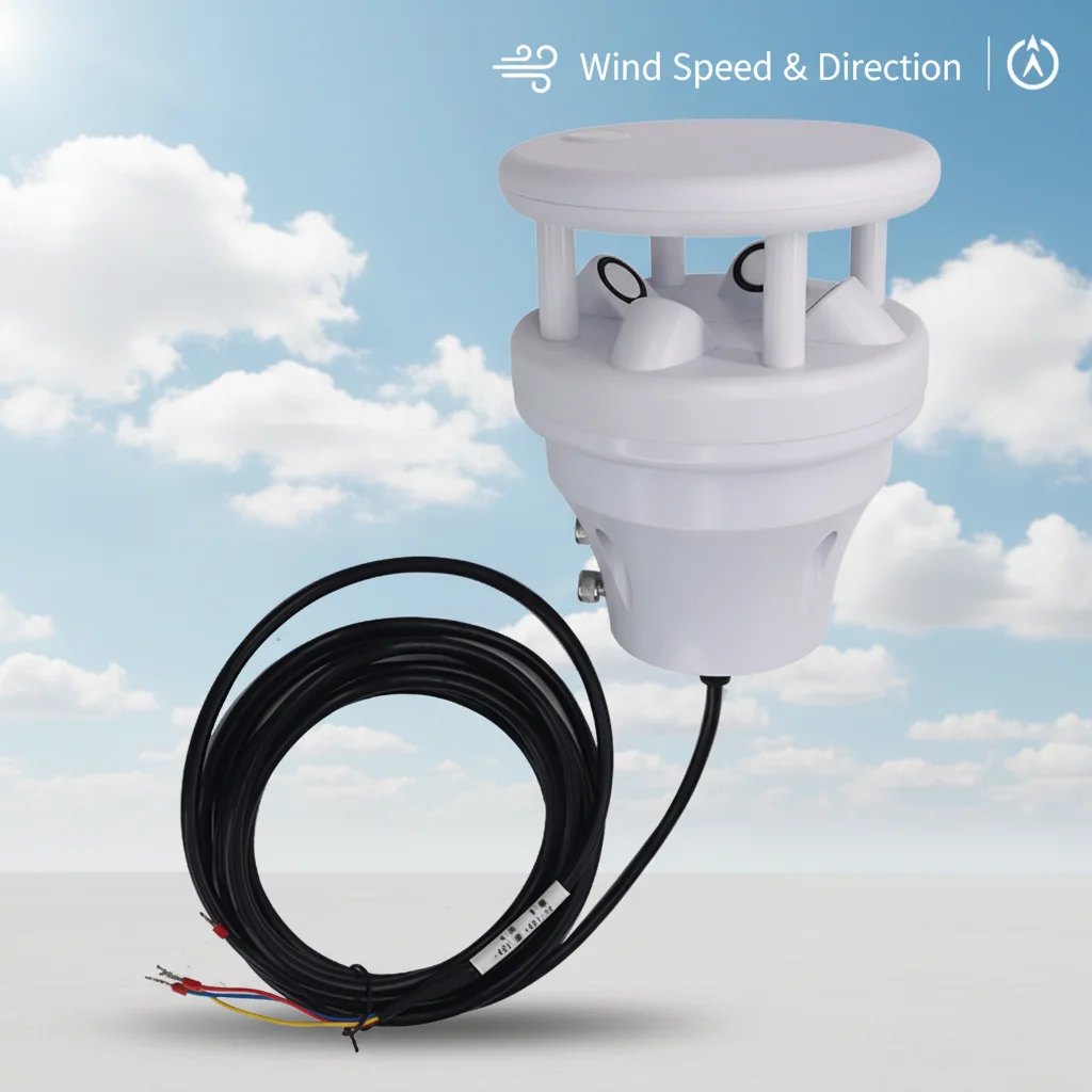VWS002Y2 Meteorological 2-in-1 Ultrasonic Wind Speed Direction Sensor RS485 Anemometer Speed Measuring Instrument OEM ODM