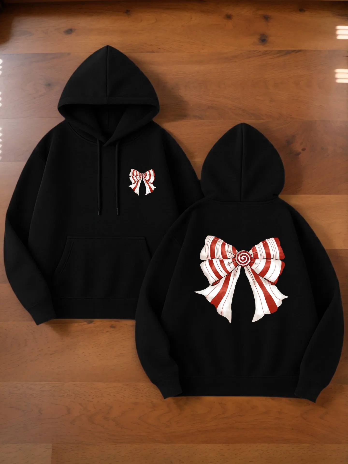 هوديي جرافيك للرجال، فيونكة - طباعة، نمط كاجوال، قماش ناعم، للشباب، للارتداء اليومي