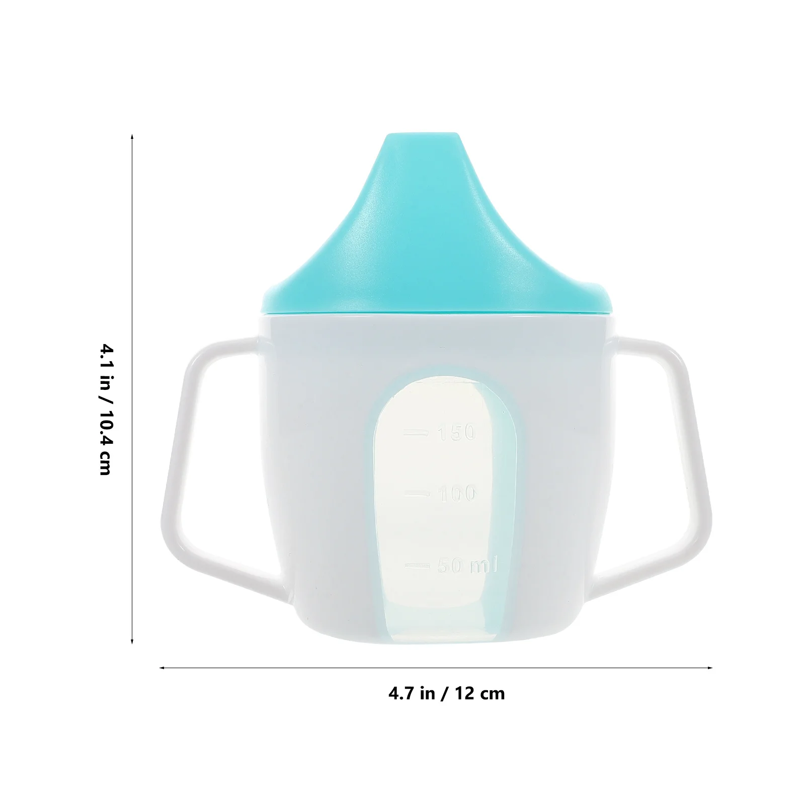 كوب تدريب للأطفال مع مقبض مريح ومقياس قياس كوب امتصاص للرضع والأطفال الصغار زجاجة شرب آمنة للاستخدام في غسالة الأطباق