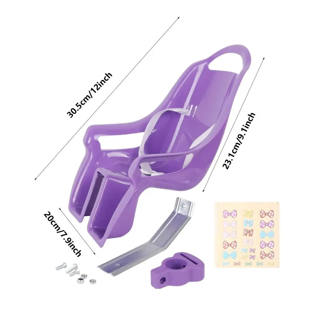 Mädchen Fahrrad Puppe Sitz Universal Zubehör mit Aufkleber Kinder Fahrrad Dekoration Puppe Fahrrad Sitz Fahrrad Zubehör für Mädchen Jungen