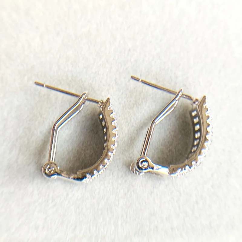 New 925 Silver Needle Jewelry Women Earrings With U Shaped Wedding Mosaic Cubic Zircon Earring Party Gifts Pendientes