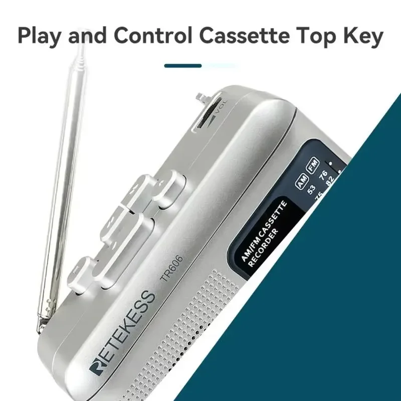 Fast Shipping RETEKESS TR606 Retro Portable Cassette Player Radio