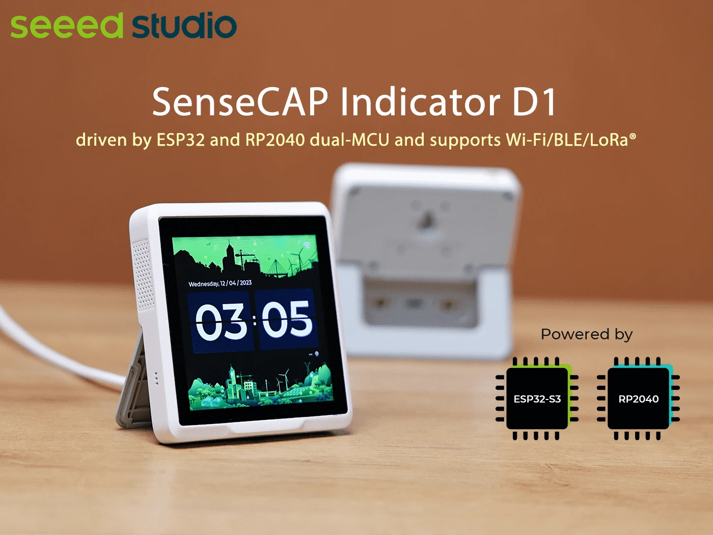 SenseCAP Indicator D1, 4-Inch Touch Screen IoT development platform powered by ESP32S3 & RP2040