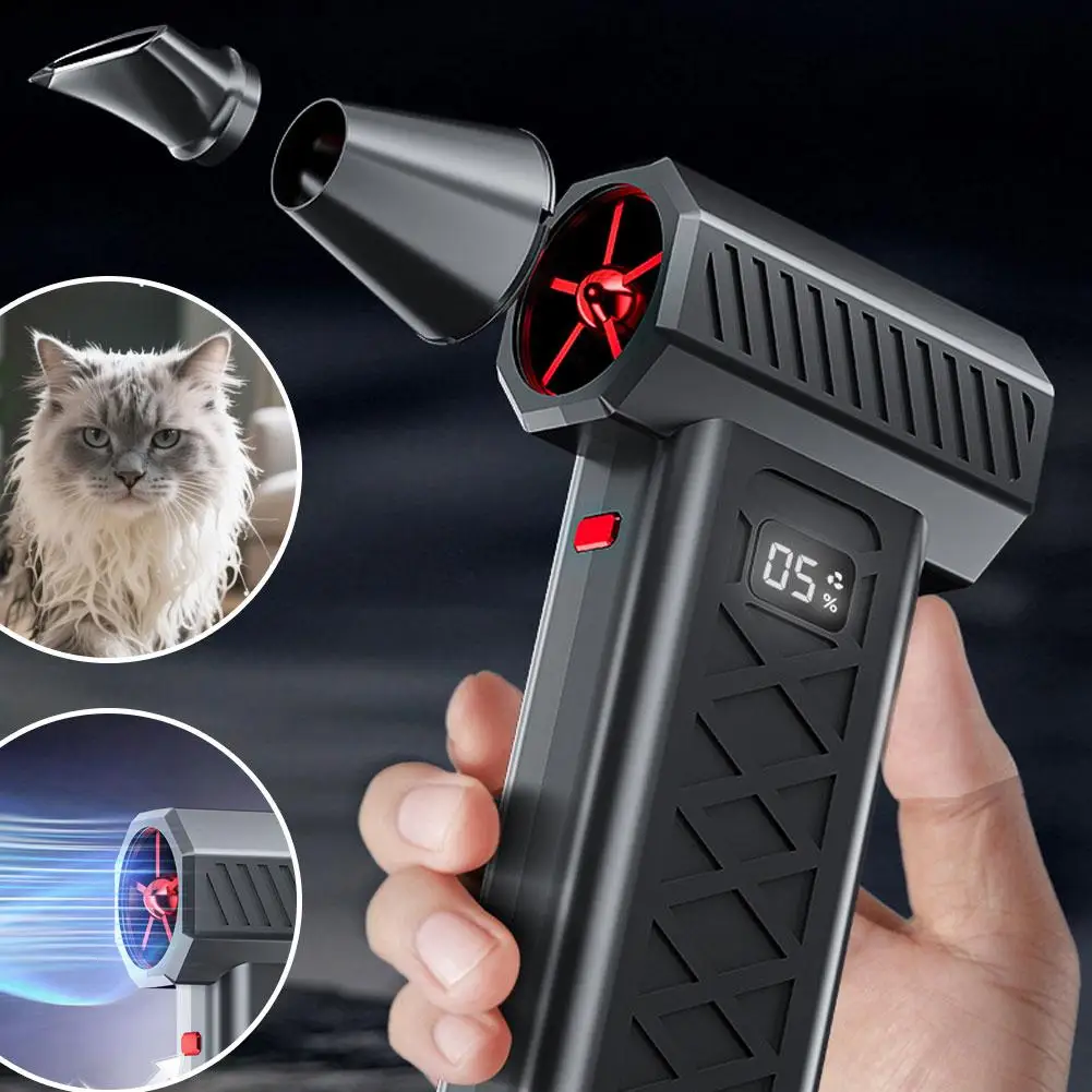 

Турбореактивный вентилятор, электрическая воздушная тряпка, портативный чистящий вентилятор, инструмент для выдувания автомобиля, 6 передач, регулируемая зарядка типа C