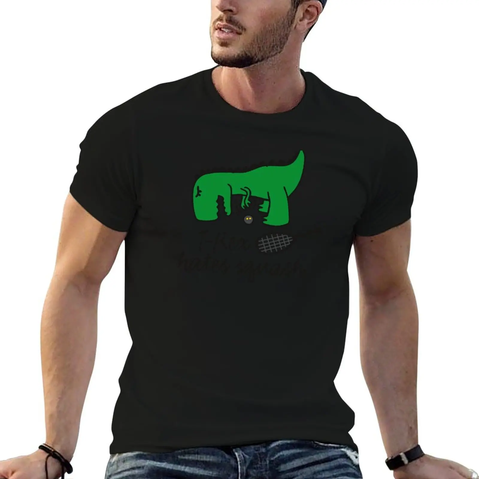 T-Rex hates squash squash dinosaur squash player T-Shirt Sweat Absorbing Sports Tee Shirt