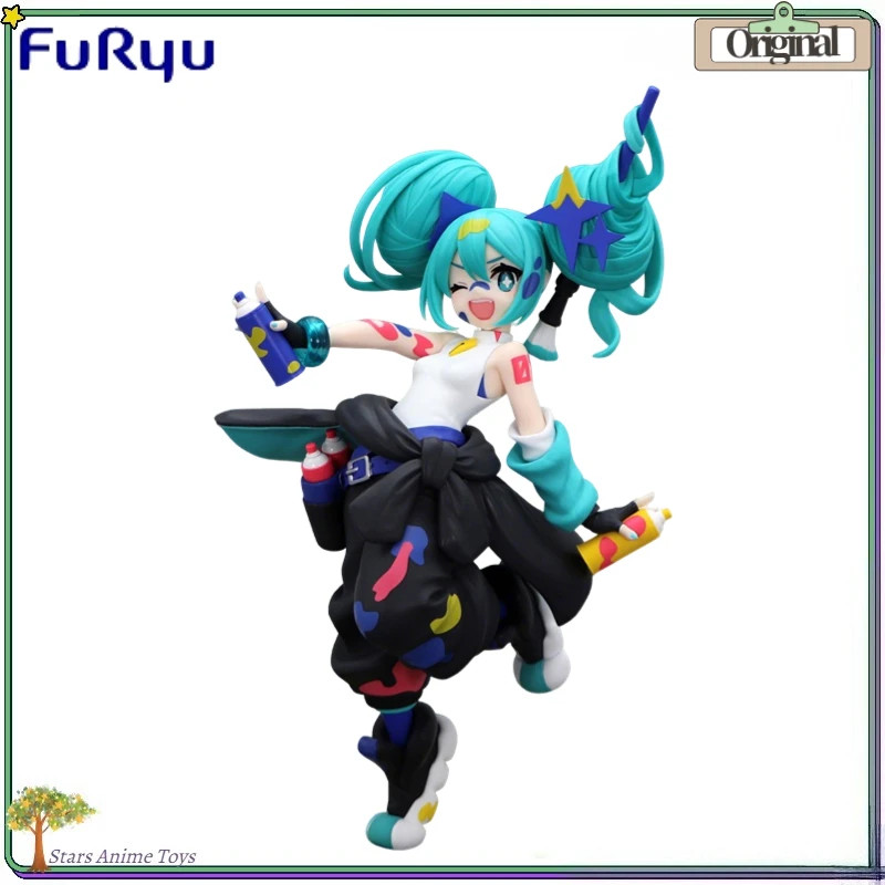 【pre-sale】original-furyu-muchute-trio-try-it-piapro-hatsune-miku-painting-girl-ornament-collection-gift