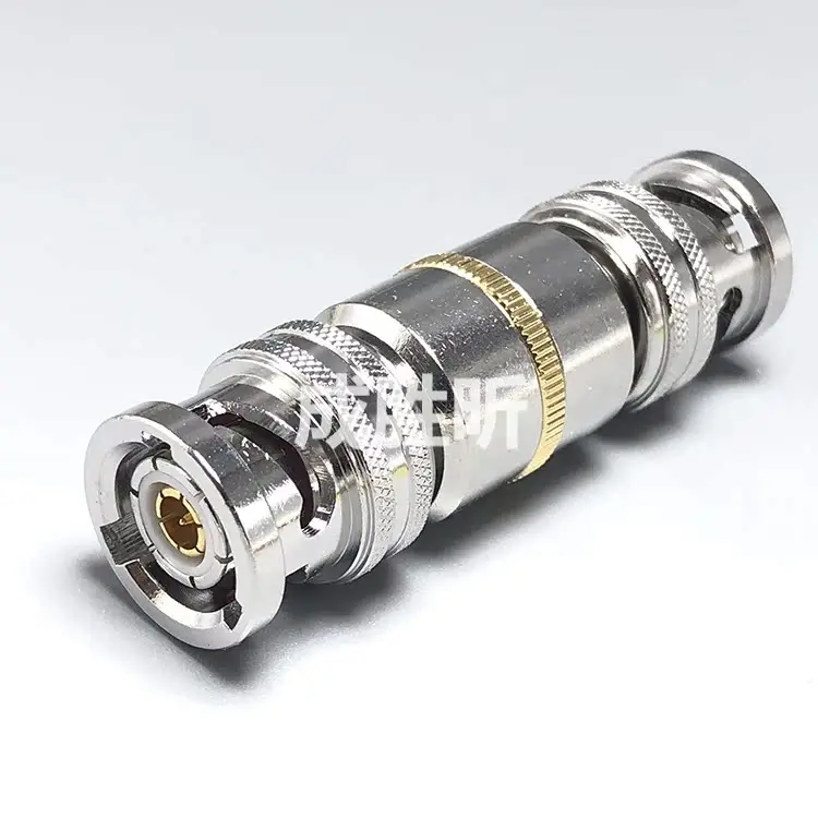 TRB-JJ Dual-way Three-coaxial Revolution Male BNC Three-bayonet Three-coaxial Connector Three-jaw Coaxial Pin/pin