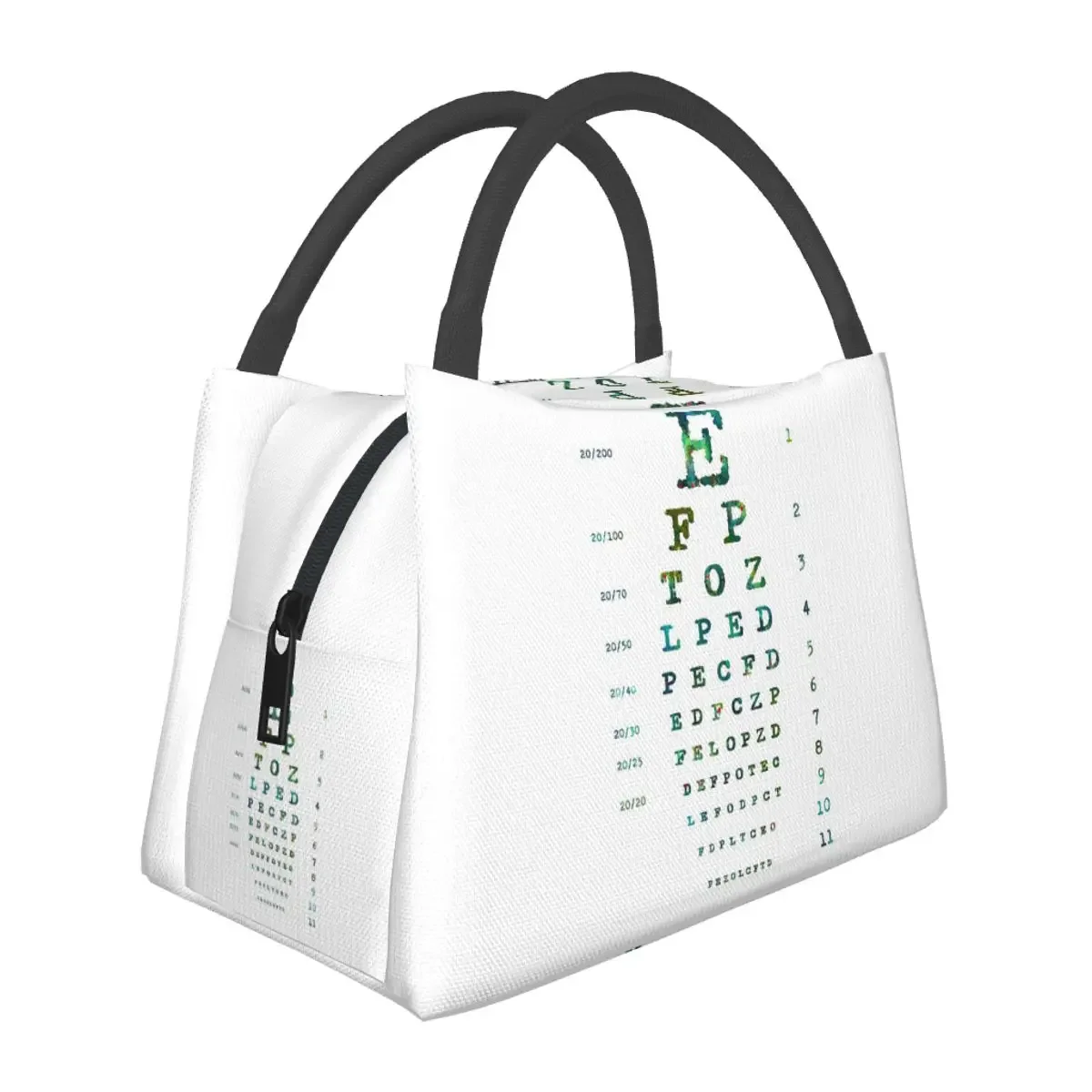 

Snellen Eye Chart Lunch Bags Insulated Bento Box Waterproof Lunch Tote Picnic Bags Cooler Thermal Bag for Woman Student Travel