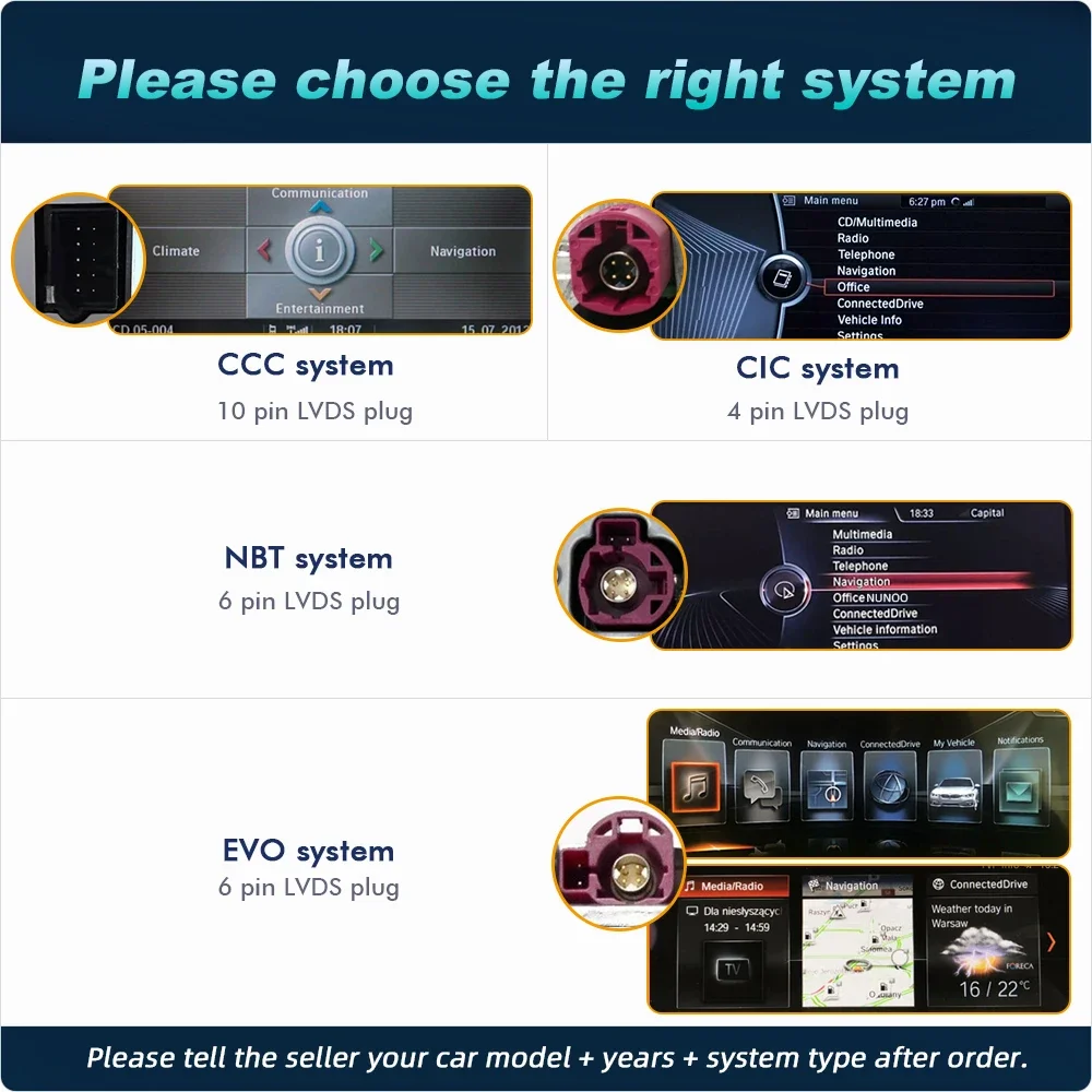 Wireless CarPlay Android Auto For BMW 3 4 Series F30 F31 F32 F33 F34 F36 2012-2020 Multimedia Display Autoradio Touch Screen