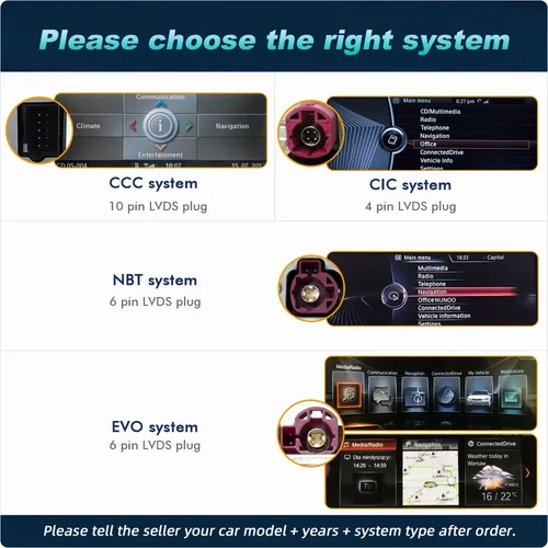 Imagen 2 del producto Pantalla CarPlay para BMW 1, 2, 3 4 Series F20 F21 F30 F31 F32 F33 F34 reproductor Multimedia de coche inalámbrico Carplay Android Auto