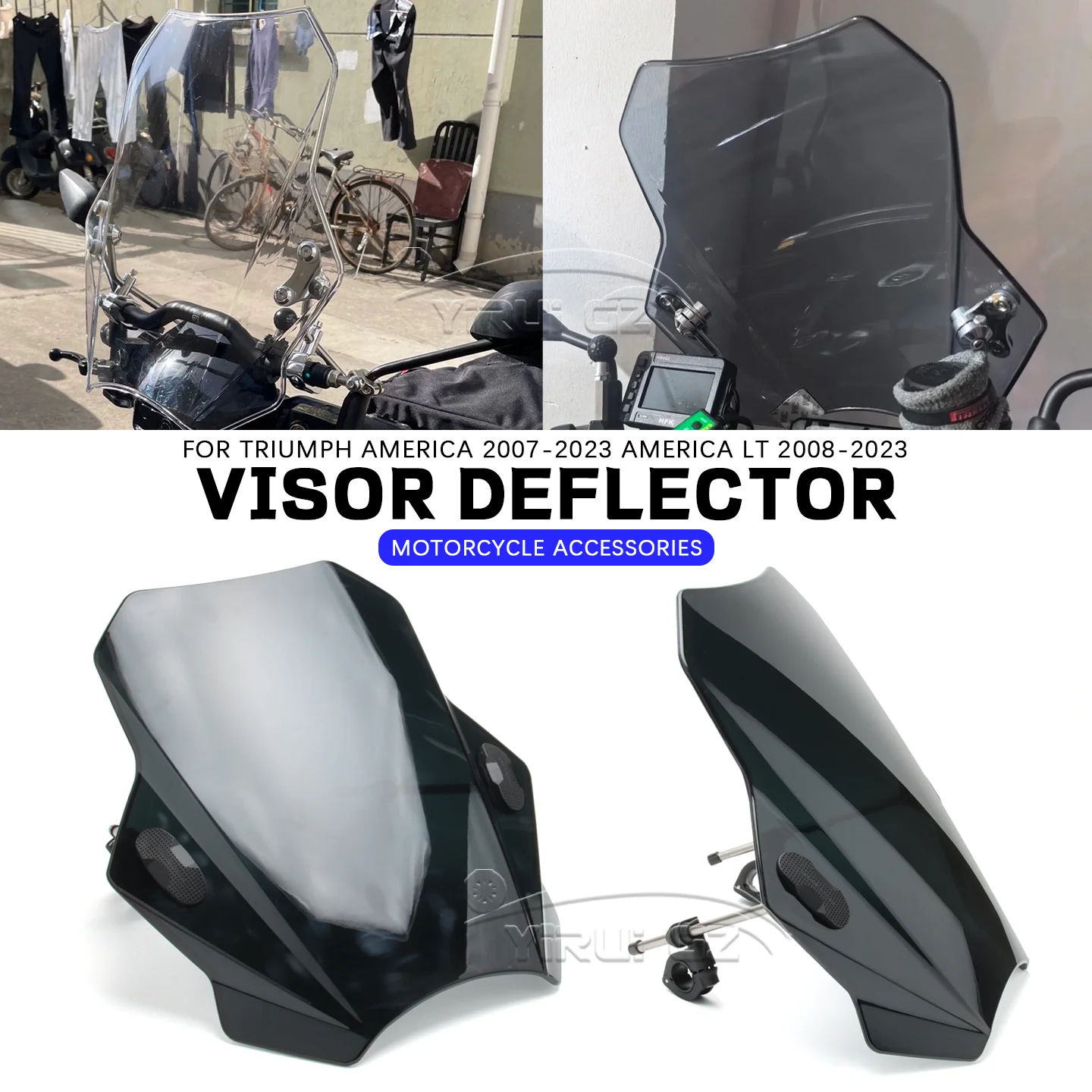 

Screen Wind Shield Deflector Protector For TRIUMPH AMERICA 2007-2023 Front Motorcycle Windscreen Windshield AMERICA LT 2008-2023