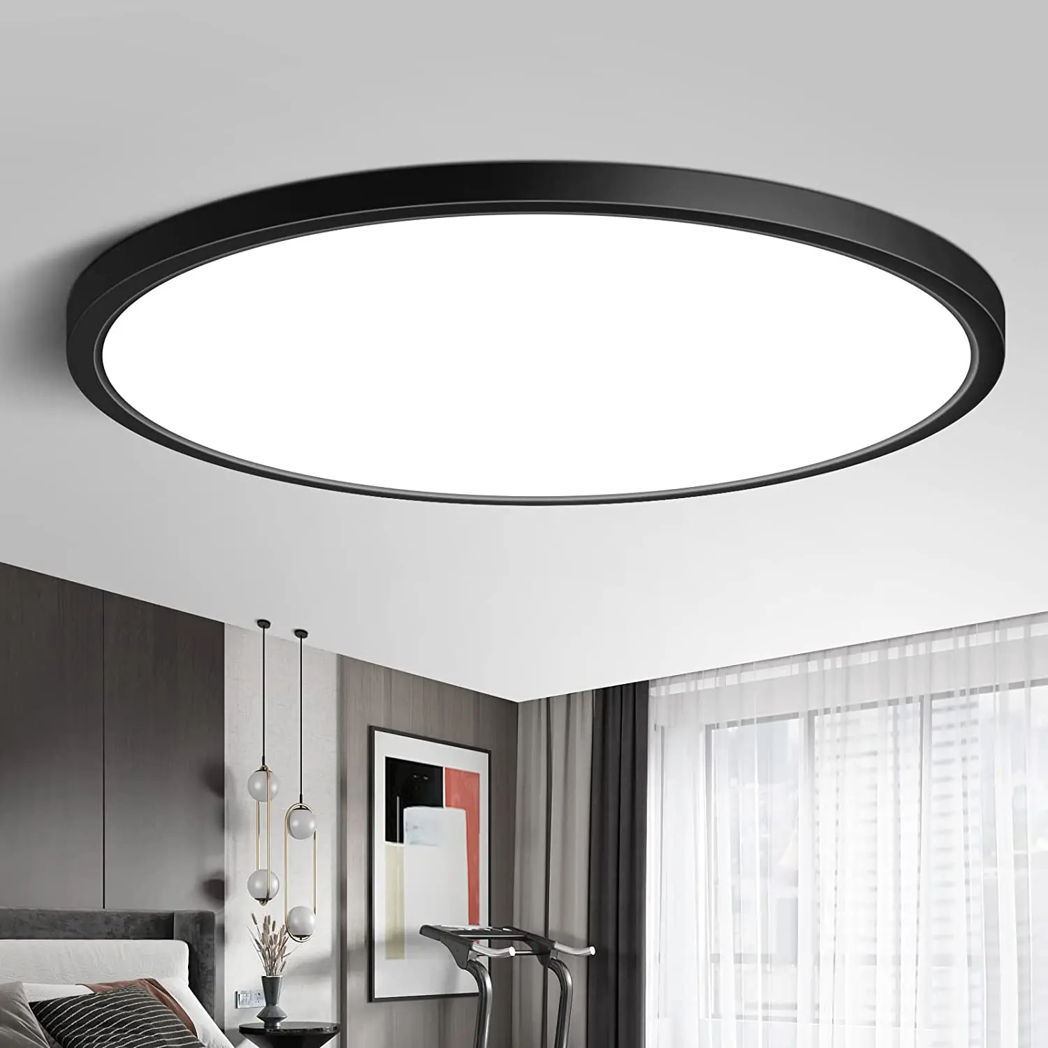 Dimmable Led ceiling lamp for bedroom lighting Neutral white cold white warm white 48W 36W Modern Panel Ceiling Lights for room