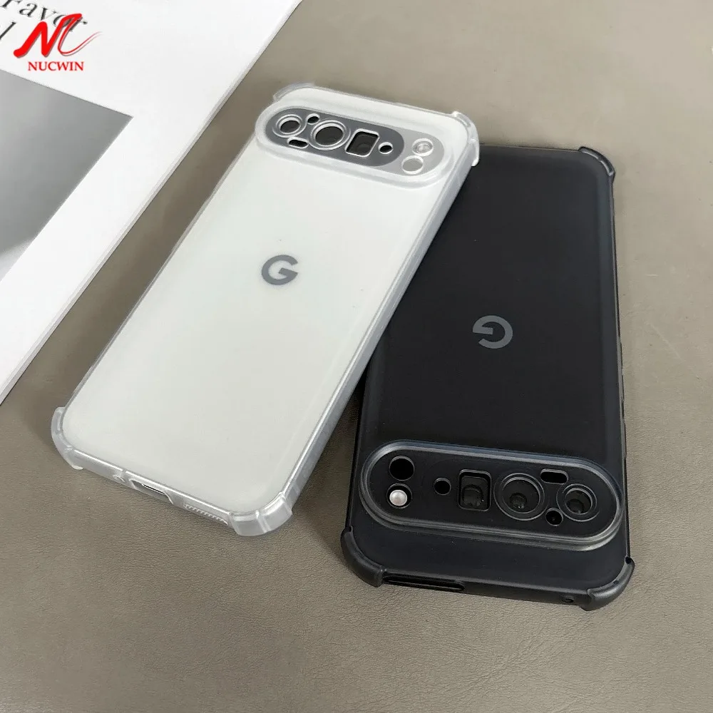 Für Google 10 Pro XL Hülle Luxuriöse Matte Transparente Airbag-Silikonhülle für Google Pixel 9A 10A 9 10 Pro XL Stoßfeste Abdeckung