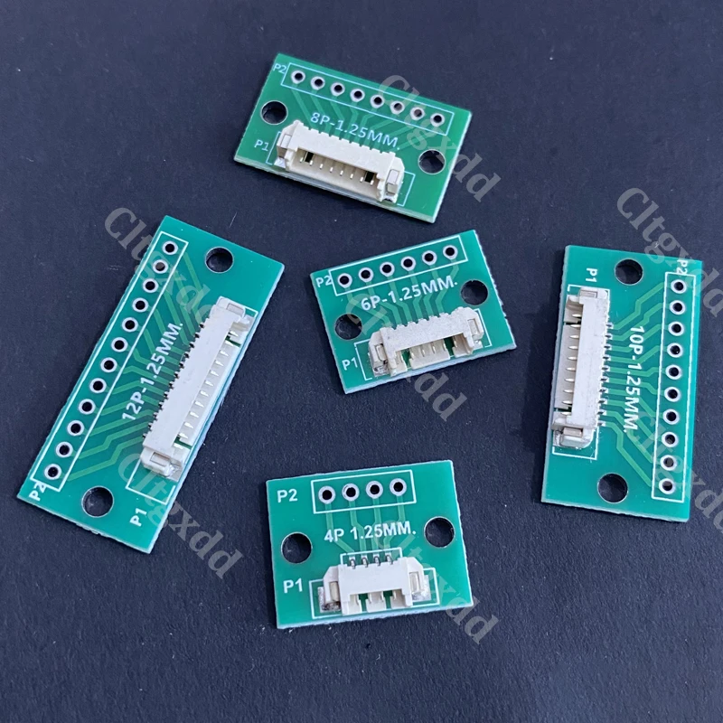 1,25 mm Rastermaß Horizontaler SMD-Anschlussadapter 4P 6P 8P 10P 12P JST-Adapterplatine umgewandelt in 2,54 mm DIP-Stiftleiste PCB-Testplatine – Detail 6