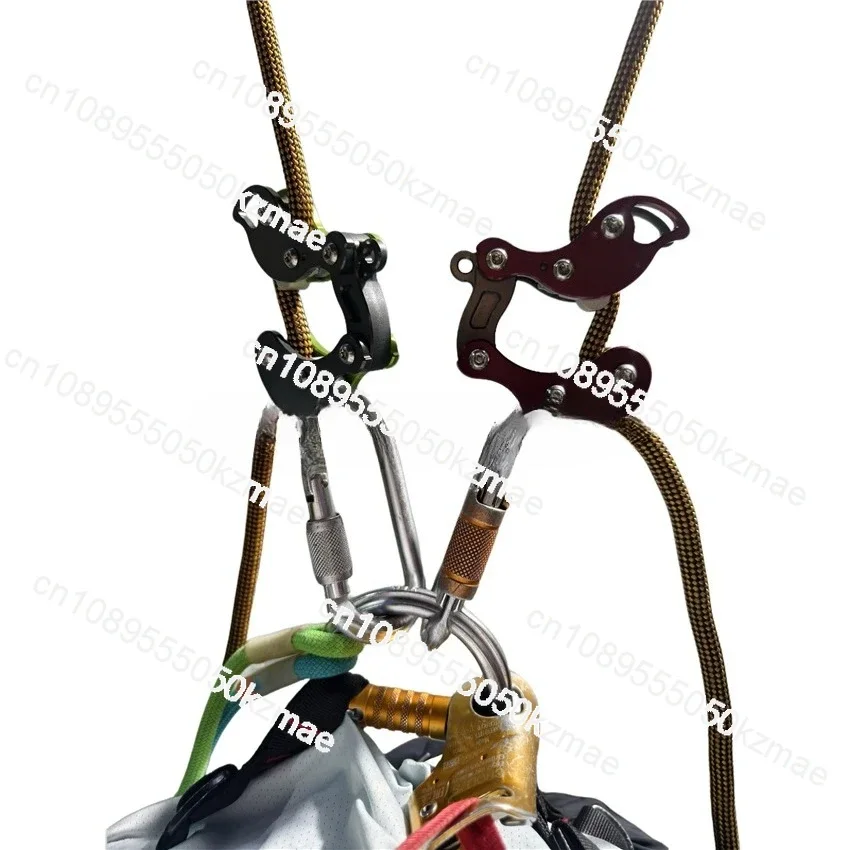 Suitable for 10.5 to 11mm rope climbing clips, eight-ring tree climbing mechanical clips (no rope)