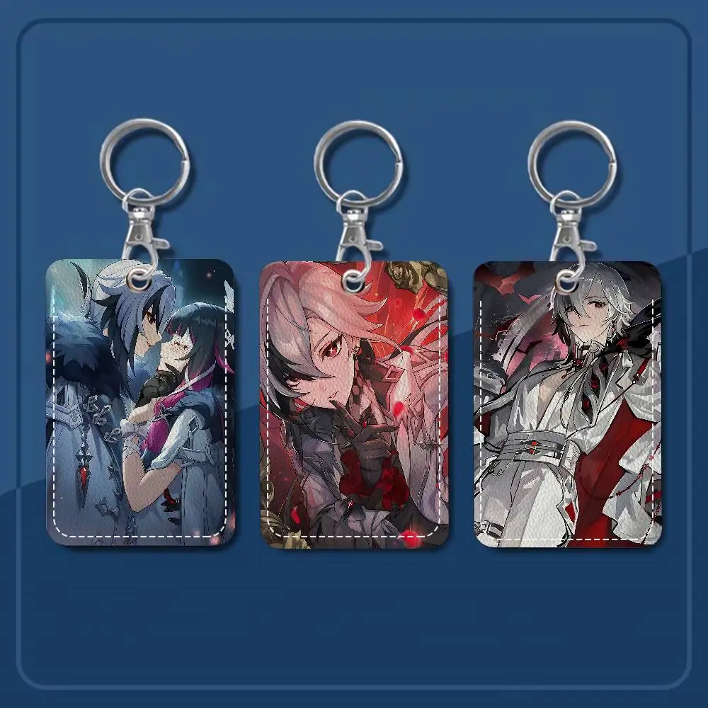 

Брелок-карточница Genshin Impact «Арлекино» в мультяшном стиле, модный аниме-аксессуар, подвеска для сумки, дверной пропуск, студенческий билет, милый подарок на день рождения для взрослых
