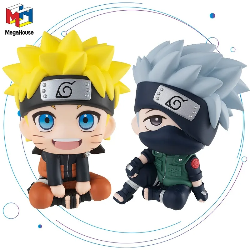 

Original MegaHouse MH Look Up Uzumaki Naruto Figure Hatake Kakashi Q Version Anime Figures PVC Model Collections Toys